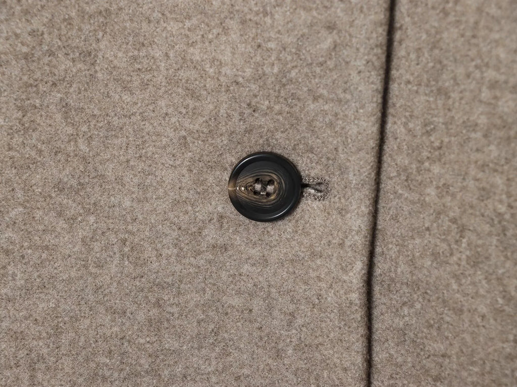 Asymmetric High-Neck Wool Blend Jacket