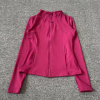 Sculpted High-Neck Zip Jacket