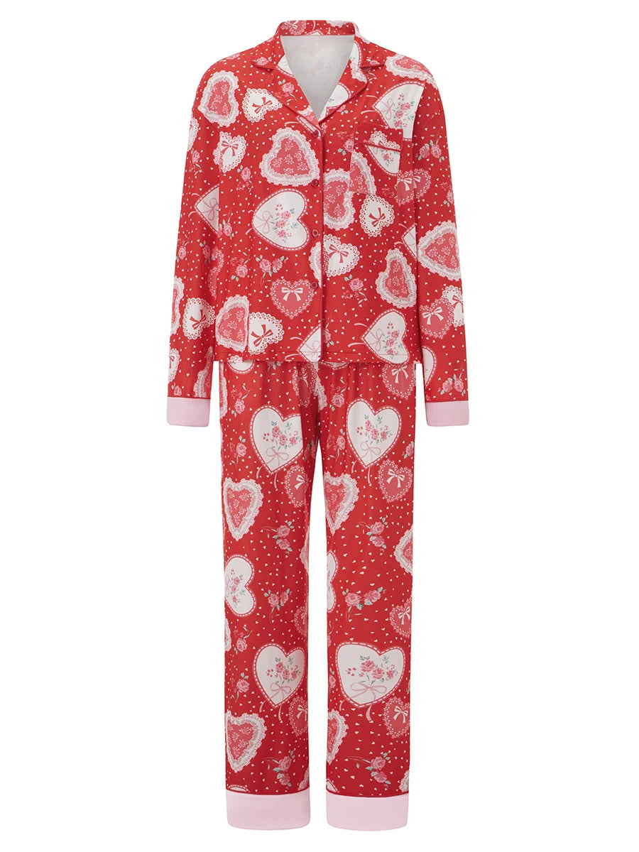 Premium Cotton Long Pyjama Set with Fine Piping