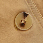 Short Double-Breasted Trench Jacket with Belt