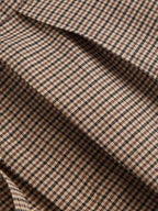 High-Waisted Checked Wide-Leg Trousers