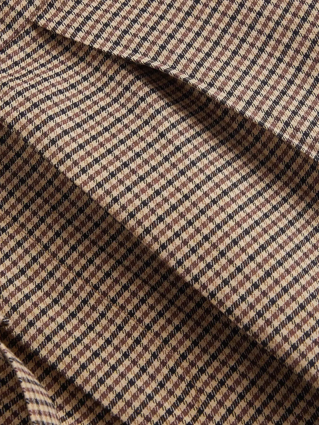 High-Waisted Checked Wide-Leg Trousers