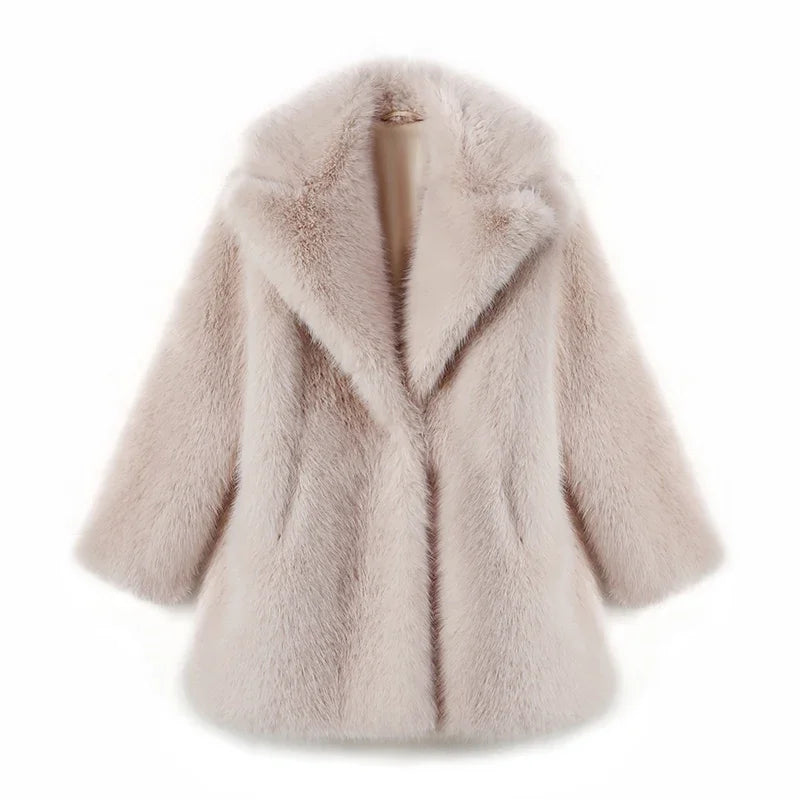 Oversized Shaggy Faux-Fur Coat