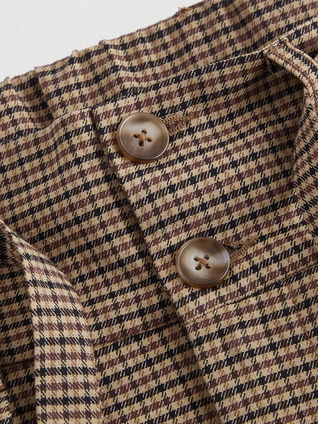 High-Waisted Checked Wide-Leg Trousers