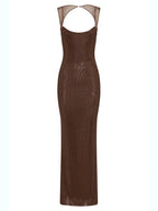 Sheer Embellished Maxi Dress