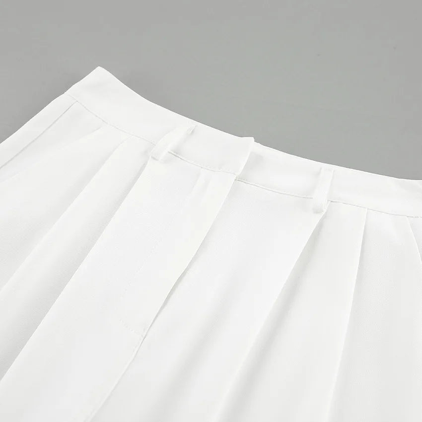 High-Waisted Wide-Leg Trousers
