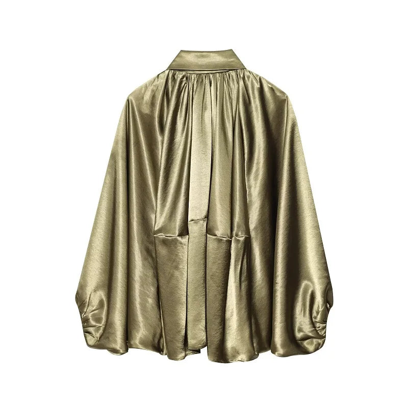 Voluminous Gathered Bomber Jacket
