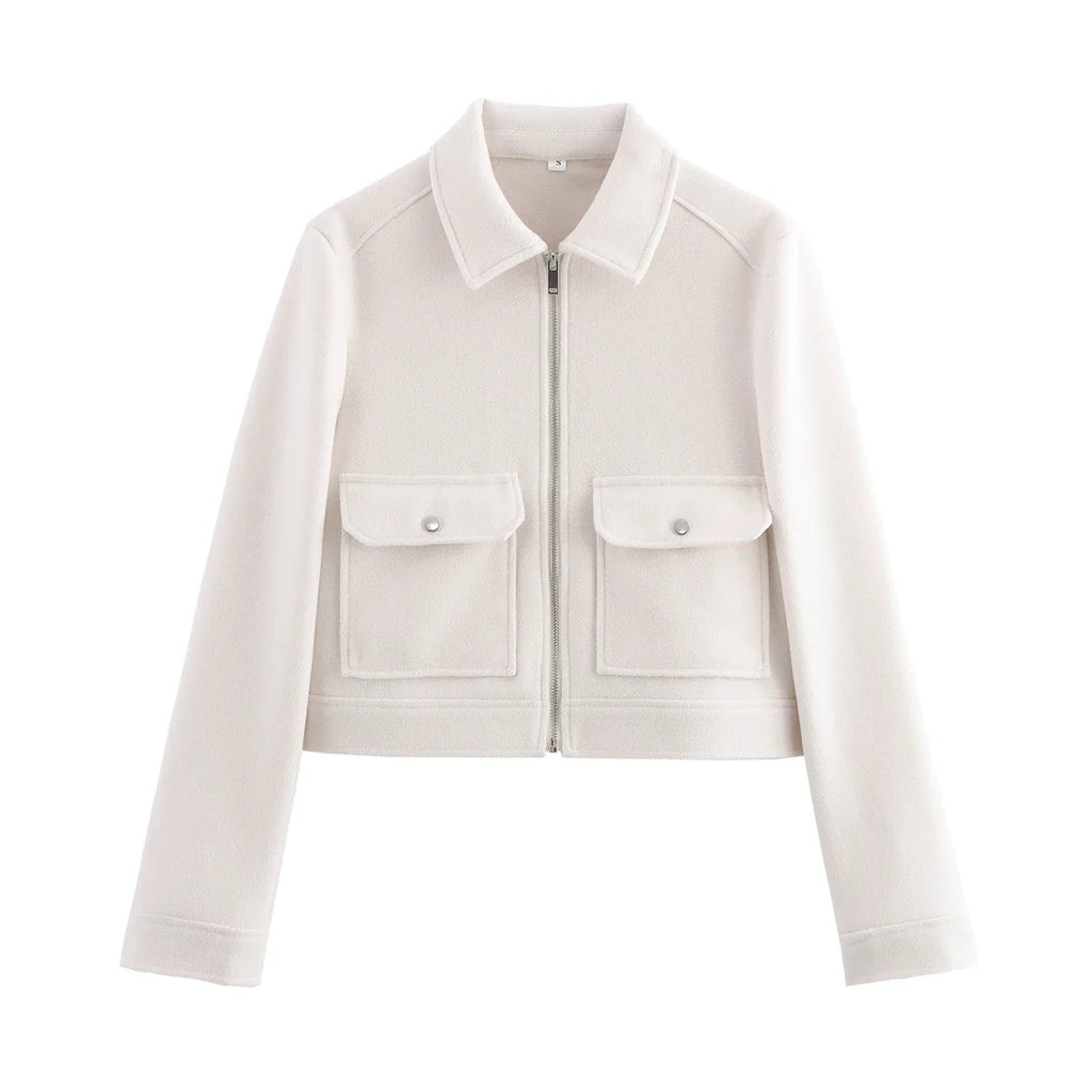 Collared Zip-Front Jacket