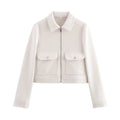 Collared Zip-Front Jacket
