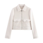 Collared Zip-Front Jacket