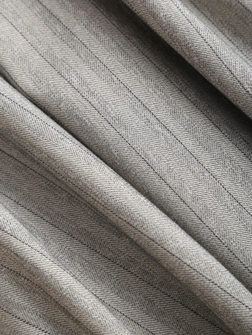 Belted Pinstripe Wide-Leg Trousers