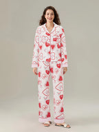 Premium Cotton Long Pyjama Set with Fine Piping