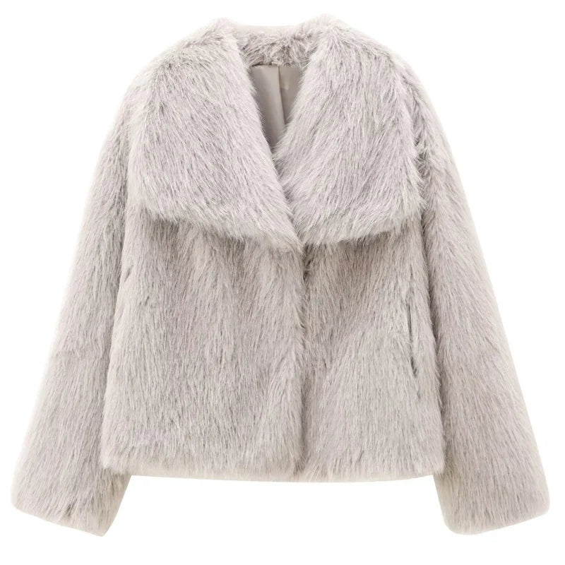 Plum Plush Longline Coat