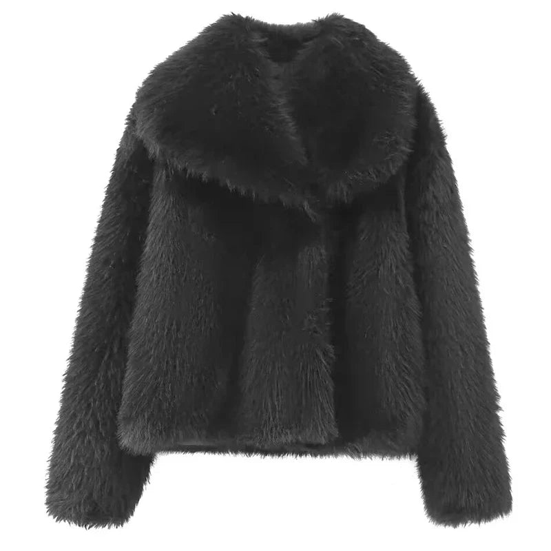 Plum Plush Longline Coat