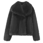 Plum Plush Longline Coat