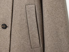Asymmetric High-Neck Wool Blend Jacket